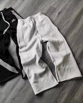 Pantalon brodé gris décontracté Y2k, pantalon de course en dentelle avec lustre, tactique fonctionnelle