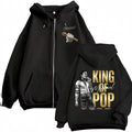 Sweat à capuche zippé Michael Jackson King of Pop Movie 2026 pour hommes et femmes, style Hip Hop Harajuku, veste polaire zippée, pulls et manteaux