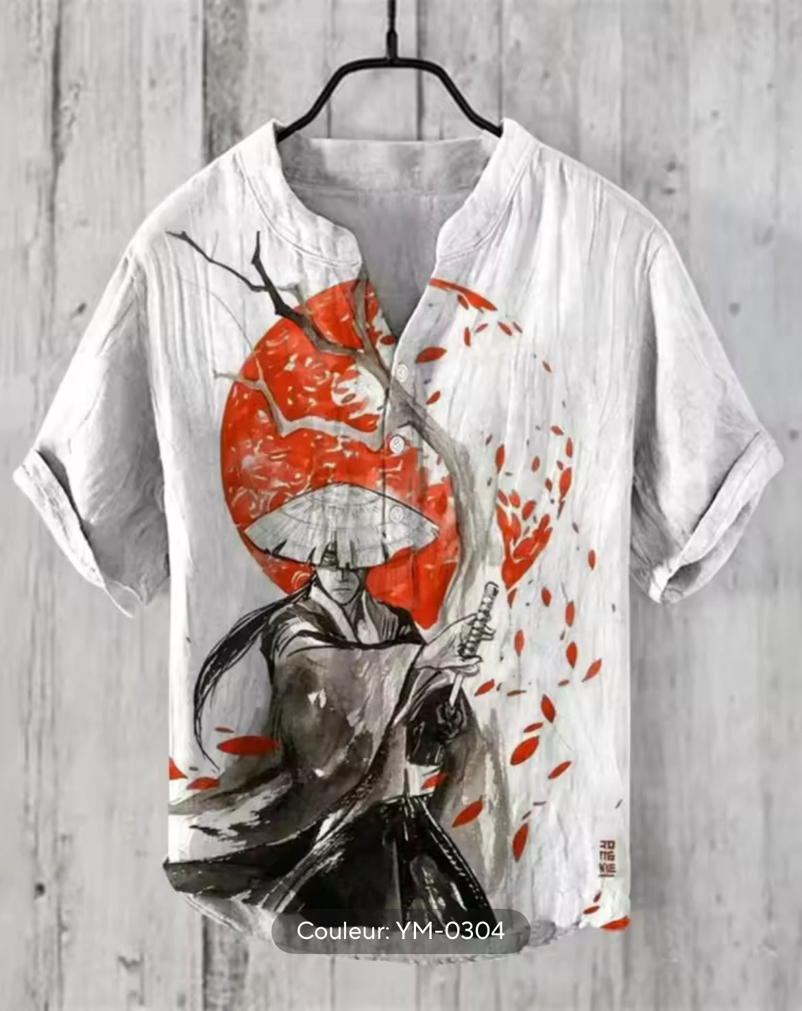 Offre spéciale Henry chemise 2025 été hommes décontracté à manches courtes T-shirt imprimé floral haut lin mélange tissu confortable taille XS-6XL